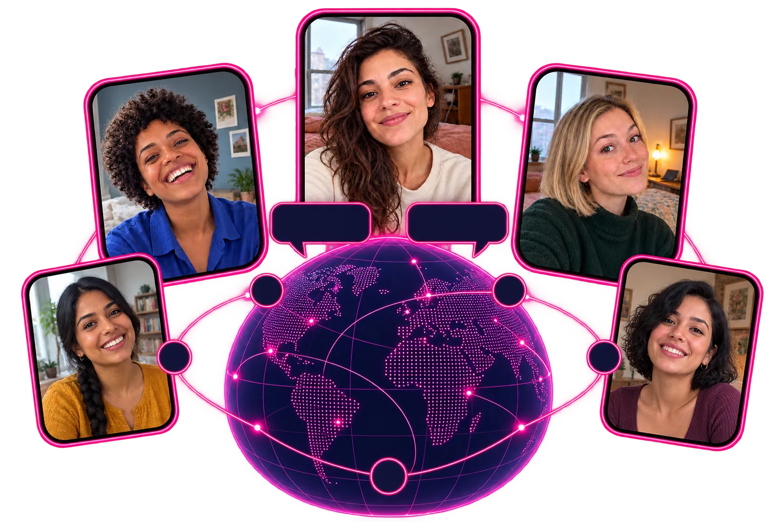 Videochiamate da tutta Europa e dal mondo